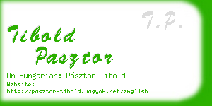 tibold pasztor business card